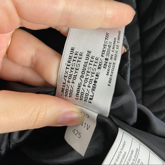 Via Spiga Zig Zag Black Quilted Zip Up Jacket Coat - Picture 9 of 9